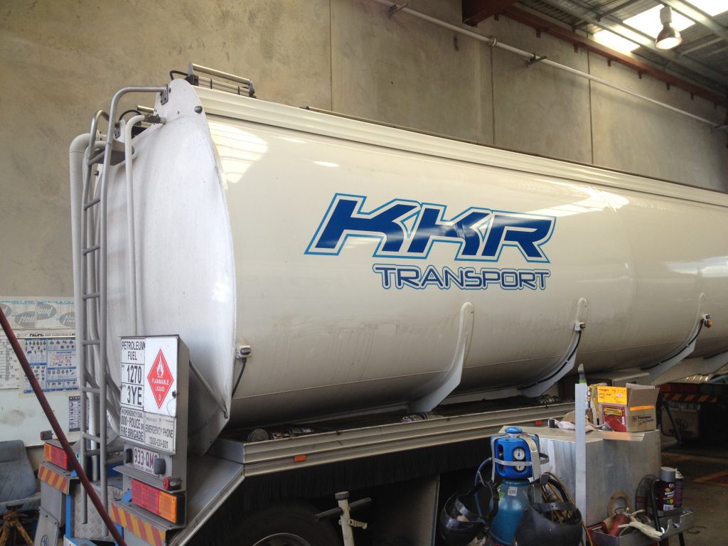 Long Truck Vinyl Wrap Freight Transport Queensland Australia Brisbane
