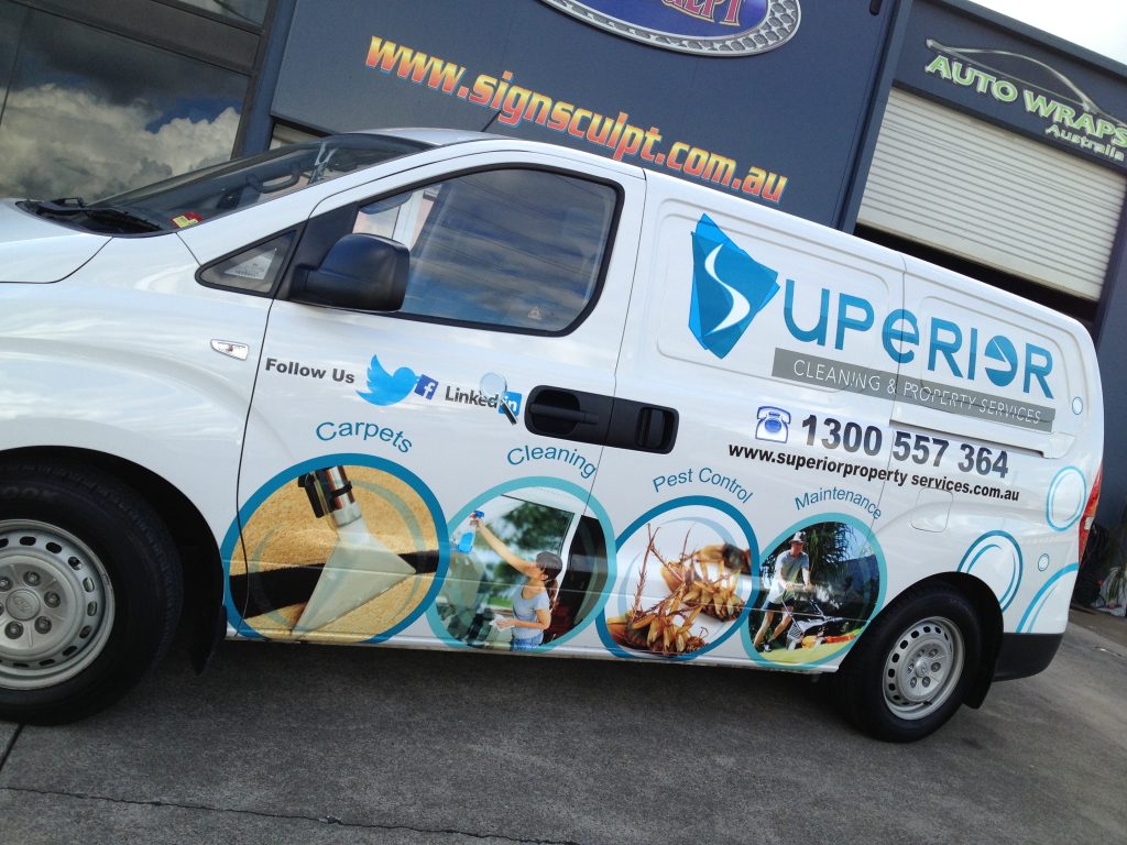 Van Graphics and Wrap with Phone Number, Website and Pictures
