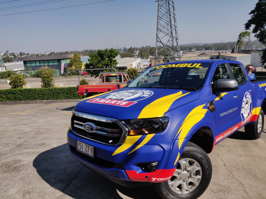 UTE Ford Ranger Satin Wrap with spot graphics Brisbane Ipswich Gold Coast